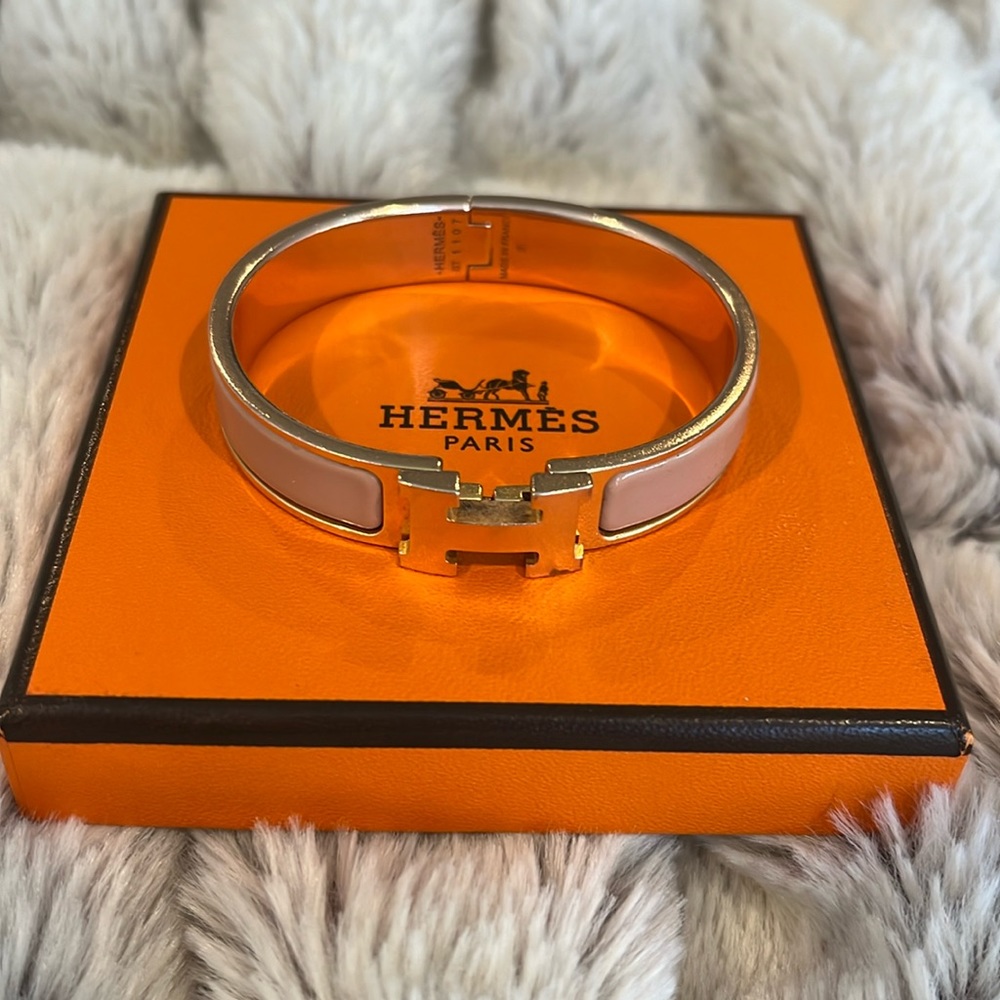 Hermes Clic H Bracelet - Rose Gold
